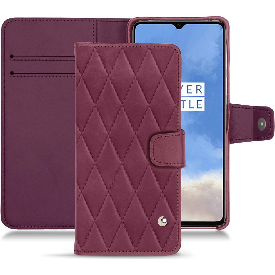 Noreve Lederschutzhülle Wallet (OnePlus 7T), Smartphone Hülle, Violett