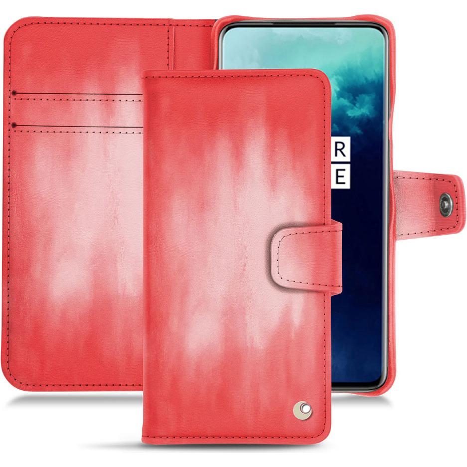 Noreve Lederschutzhülle Wallet (OnePlus 7T Pro), Smartphone Hülle, Rosa