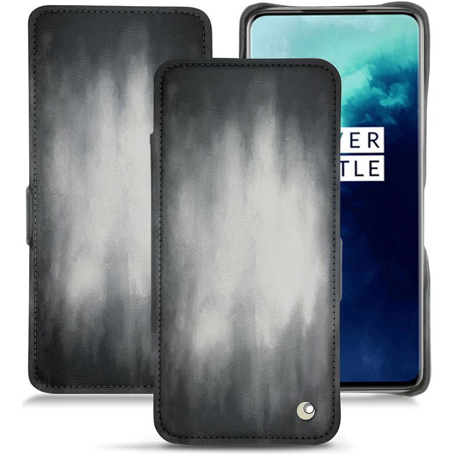 Thumbnail - Noreve Lederschutzhülle horizontal (OnePlus 7T Pro), Smartphone Hülle, Grau