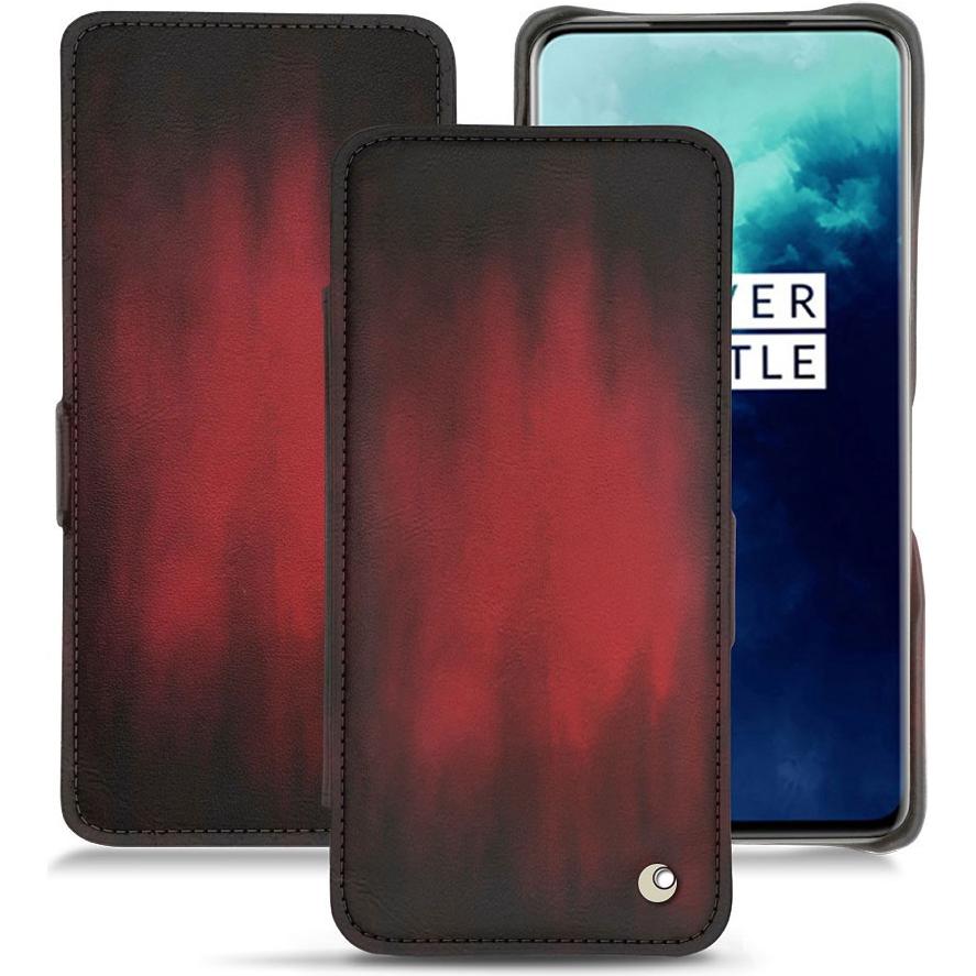 Thumbnail - Noreve Lederschutzhülle horizontal (OnePlus 7T Pro), Smartphone Hülle, Rot