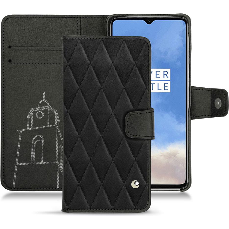 Noreve Lederschutzhülle Wallet (OnePlus 7T), Smartphone Hülle, Schwarz