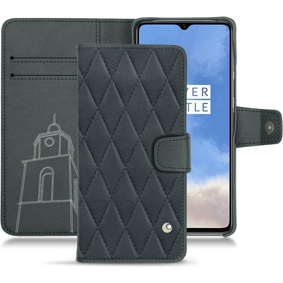 Noreve Lederschutzhülle Wallet (OnePlus 7T), Smartphone Hülle, Blau