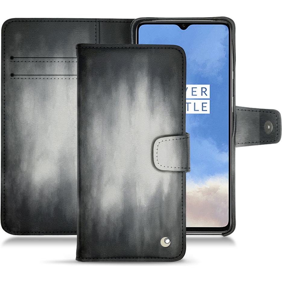 Noreve Lederschutzhülle Wallet (OnePlus 7T), Smartphone Hülle, Grau