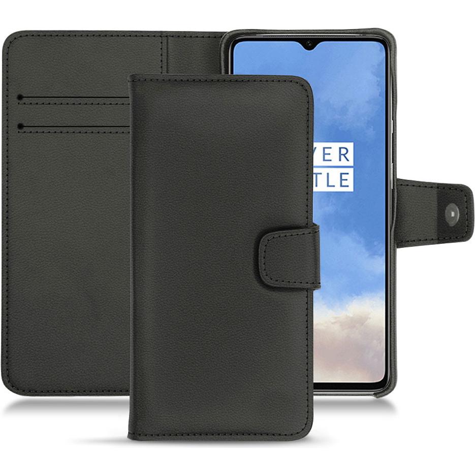 Noreve Lederschutzhülle Wallet (OnePlus 7T), Smartphone Hülle, Schwarz