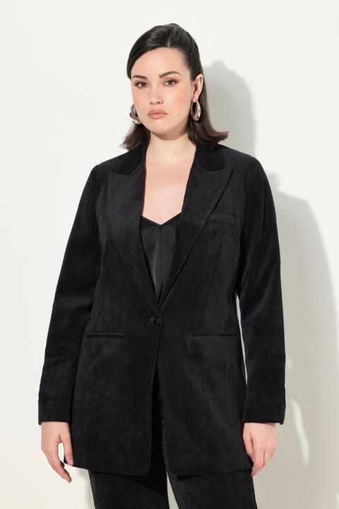 Immagine prodotto Ulla Popken Blazer in velluto a coste con revers e doppio spacco sul retro (50)