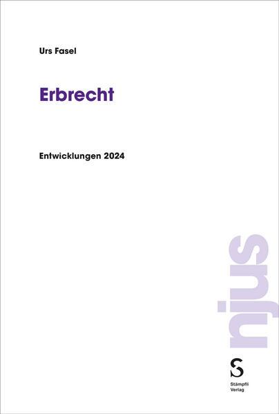 Immagine prodotto Erbrecht (Tedesco, Urs Fasel, 2025)