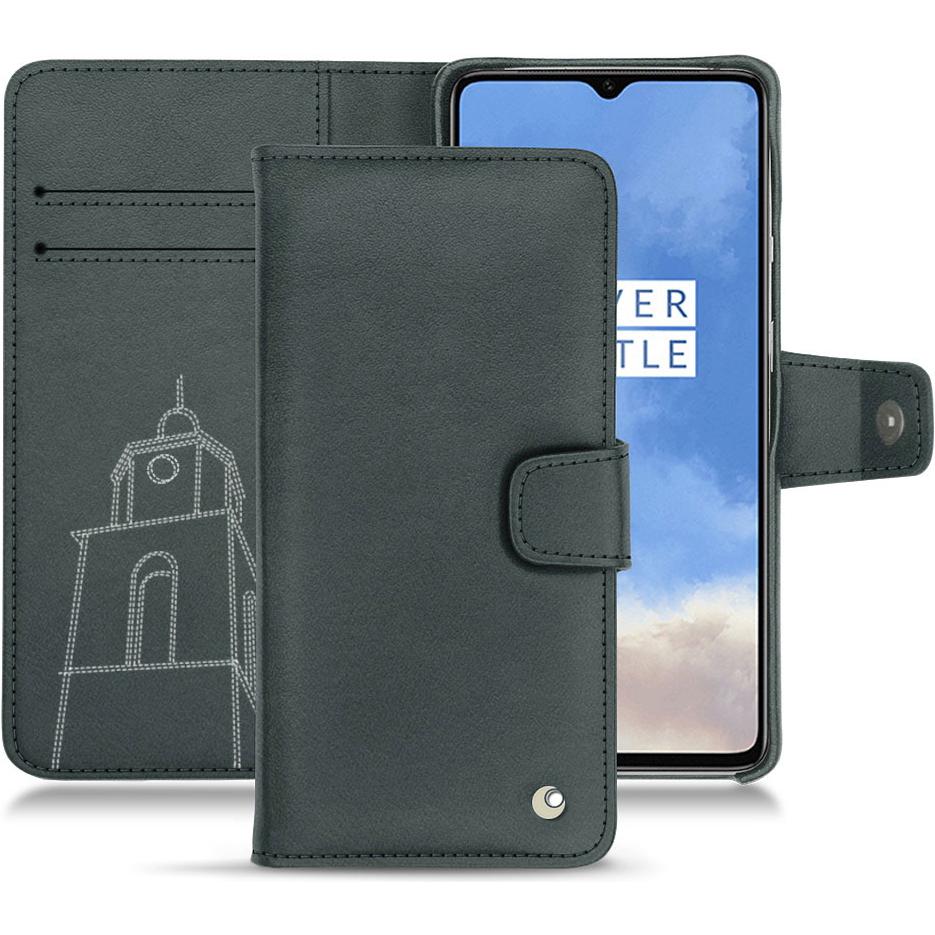 Noreve Lederschutzhülle Wallet (OnePlus 7T), Smartphone Hülle, Blau