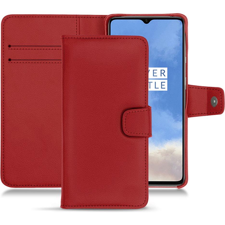 Thumbnail - Noreve Lederschutzhülle Wallet (OnePlus 7T), Smartphone Hülle, Rot