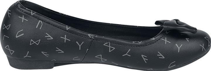 Produktbild Black Premium Ballerinas mit Schleife und Print (38)