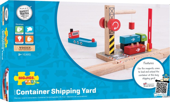 Immagine prodotto Bigjigs Rotaie di legno Cantiere di container