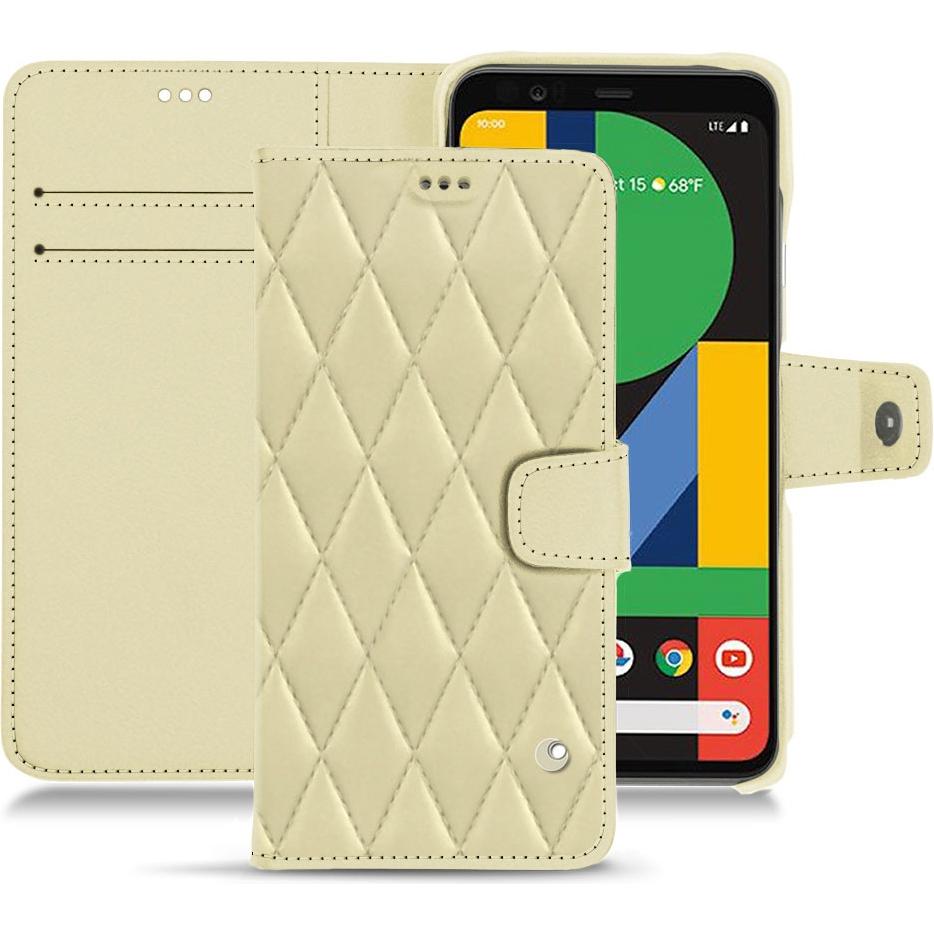 Noreve Lederschutzhülle Wallet (Google Pixel 4 XL), Smartphone Hülle, Beige