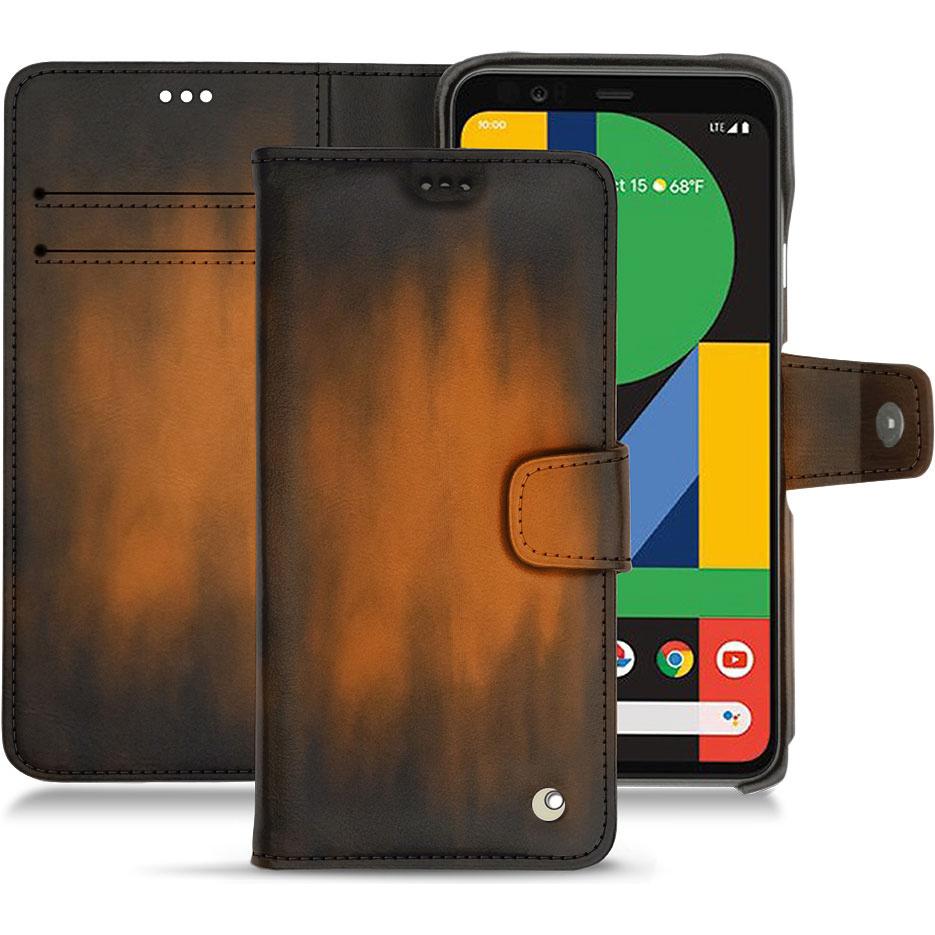 Noreve Lederschutzhülle Wallet (Google Pixel 4 XL), Smartphone Hülle, Braun