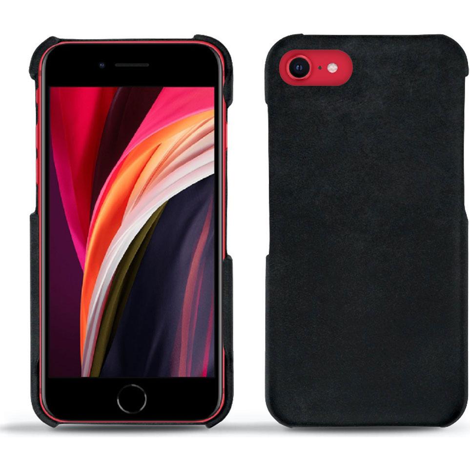 Noreve Lederschutzhülle (Apple iPhone SE (3rd Gen), Apple iPhone SE (2nd Gen)), Smartphone Hülle, Schwarz