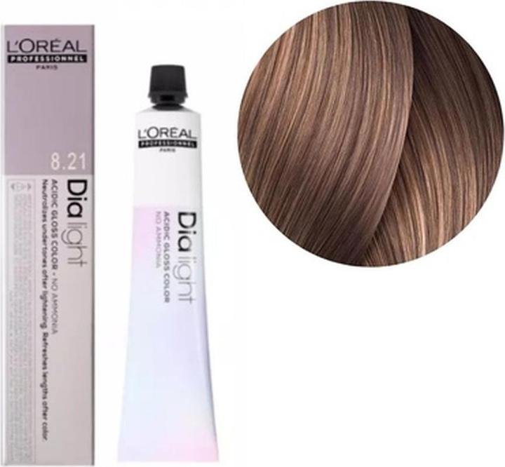 Image du produit L'Oréal Professionnel DIA LIGHT gel-crème acide sans amoniaque #8,21 50 ml (Nº 8,21)