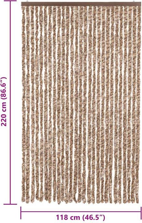 Produktbild VidaXL Fliegenvorhang Insektenschutz Vorhang Fliegenschutz Fadenvorhang Chenille