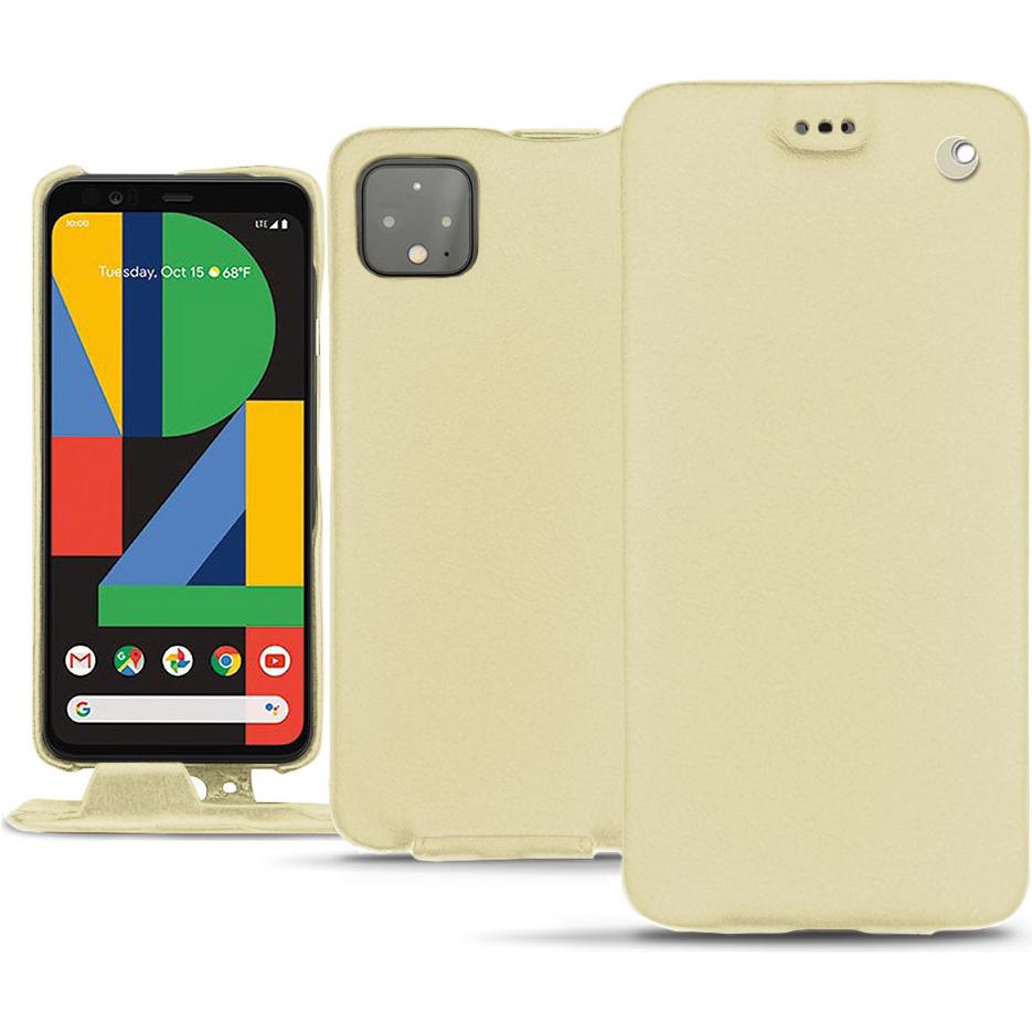 Noreve Lederschutzhülle vertikal (Google Pixel 4), Smartphone Hülle, Beige
