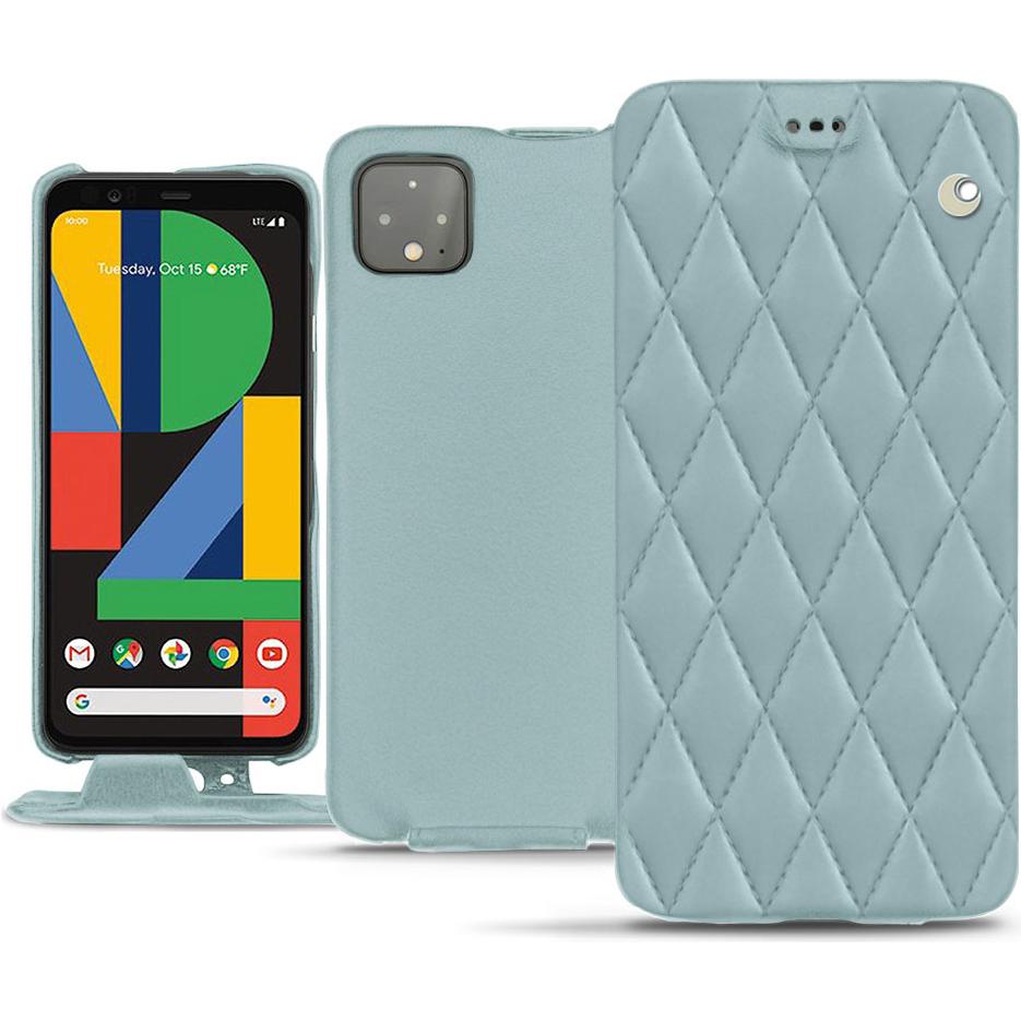 Noreve Lederschutzhülle vertikal (Google Pixel 4), Smartphone Hülle, Blau