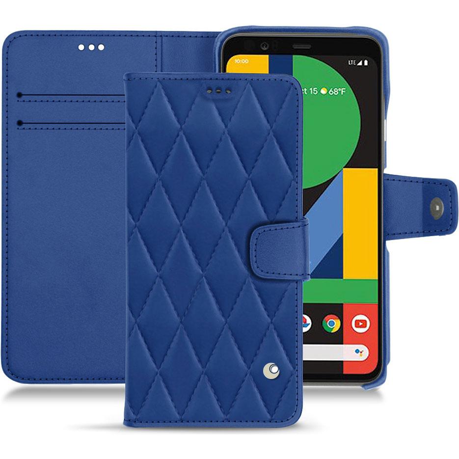 Noreve Lederschutzhülle Wallet (Google Pixel 4), Smartphone Hülle, Blau