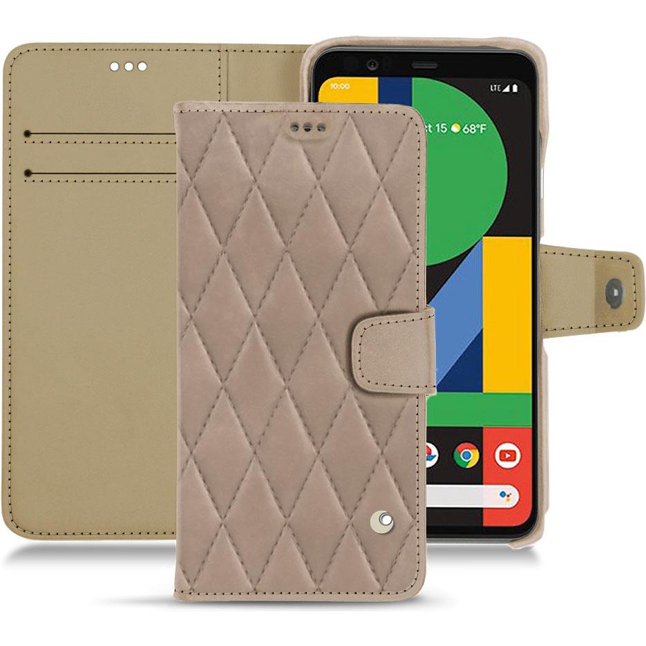 Noreve Lederschutzhülle Wallet (Google Pixel 4), Smartphone Hülle, Beige
