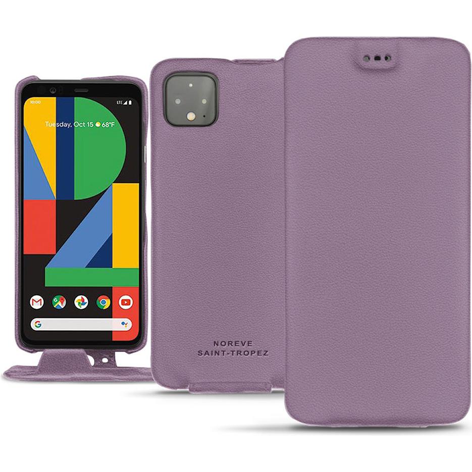 Noreve Lederschutzhülle vertikal (Google Pixel 4 XL), Smartphone Hülle, Violett