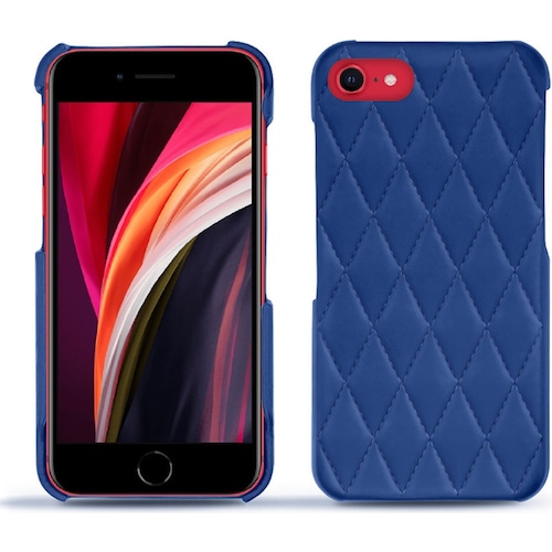 Noreve Lederschutzhülle (Apple iPhone SE (2nd Gen), Apple iPhone SE (3rd Gen)), Smartphone Hülle, Blau