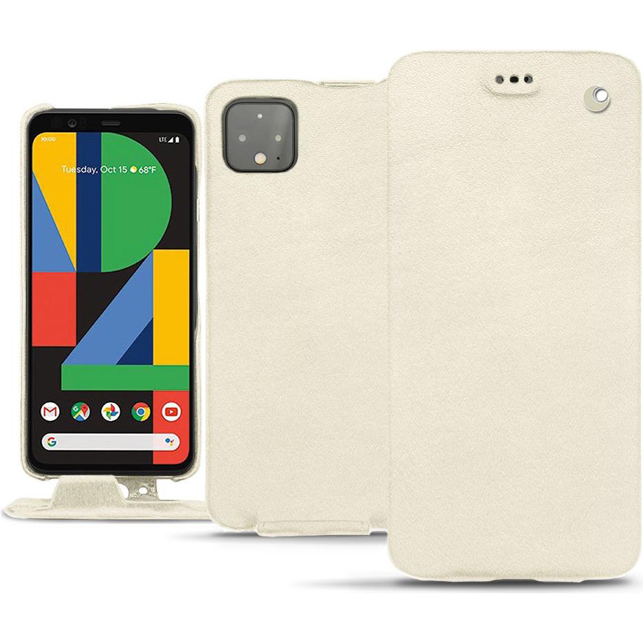 Noreve Lederschutzhülle vertikal (Google Pixel 4 XL), Smartphone Hülle, Weiss