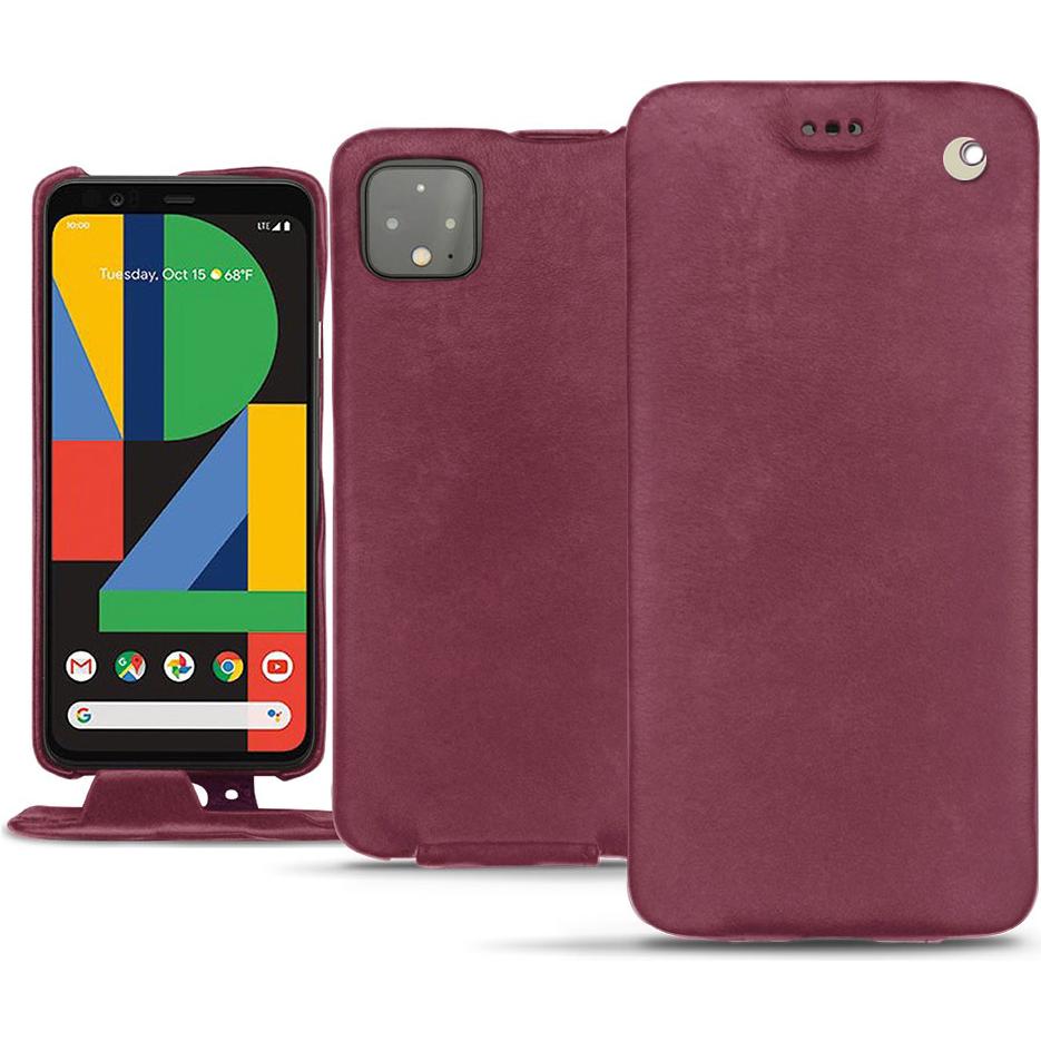 Noreve Lederschutzhülle vertikal (Google Pixel 4 XL), Smartphone Hülle, Violett