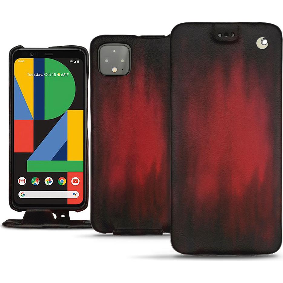 Noreve Lederschutzhülle vertikal (Google Pixel 4 XL), Smartphone Hülle, Rot