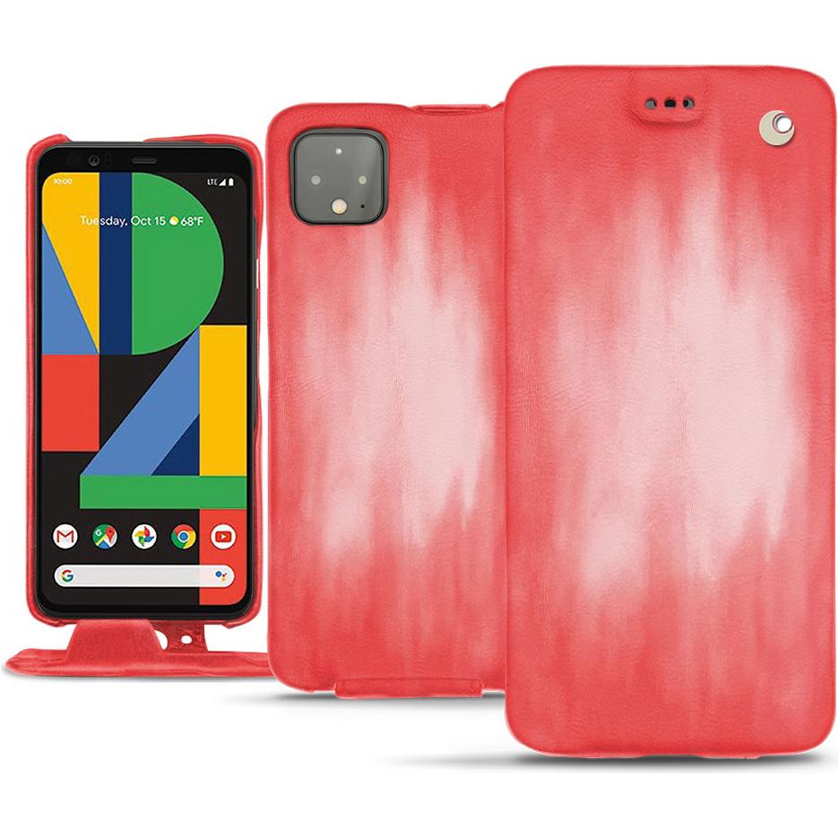 Noreve Lederschutzhülle vertikal (Google Pixel 4 XL), Smartphone Hülle, Rosa