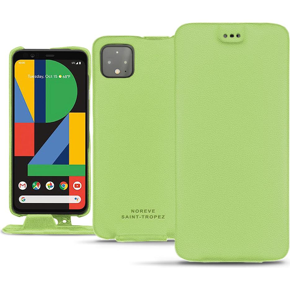 Noreve Lederschutzhülle vertikal (Google Pixel 4), Smartphone Hülle, Grün