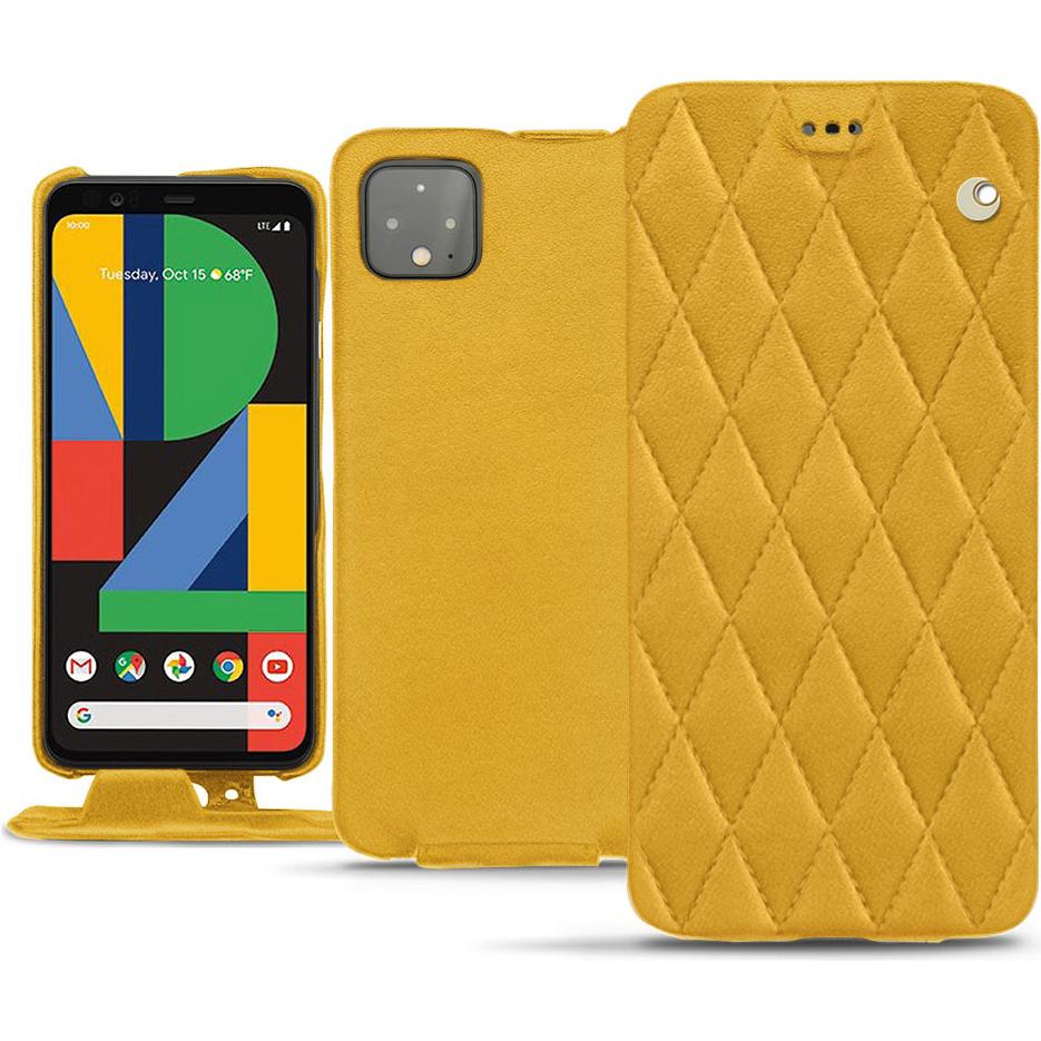 Noreve Lederschutzhülle vertikal (Google Pixel 4), Smartphone Hülle, Orange