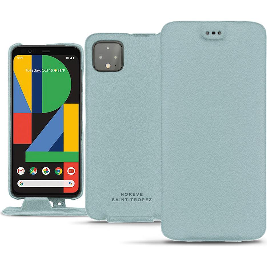 Noreve Lederschutzhülle vertikal (Google Pixel 4), Smartphone Hülle, Blau