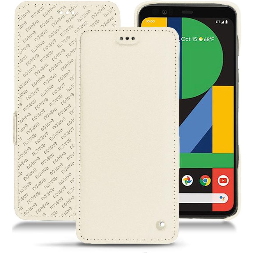Thumbnail - Noreve Lederschutzhülle horizontal (Google Pixel 4 XL), Smartphone Hülle, Weiss