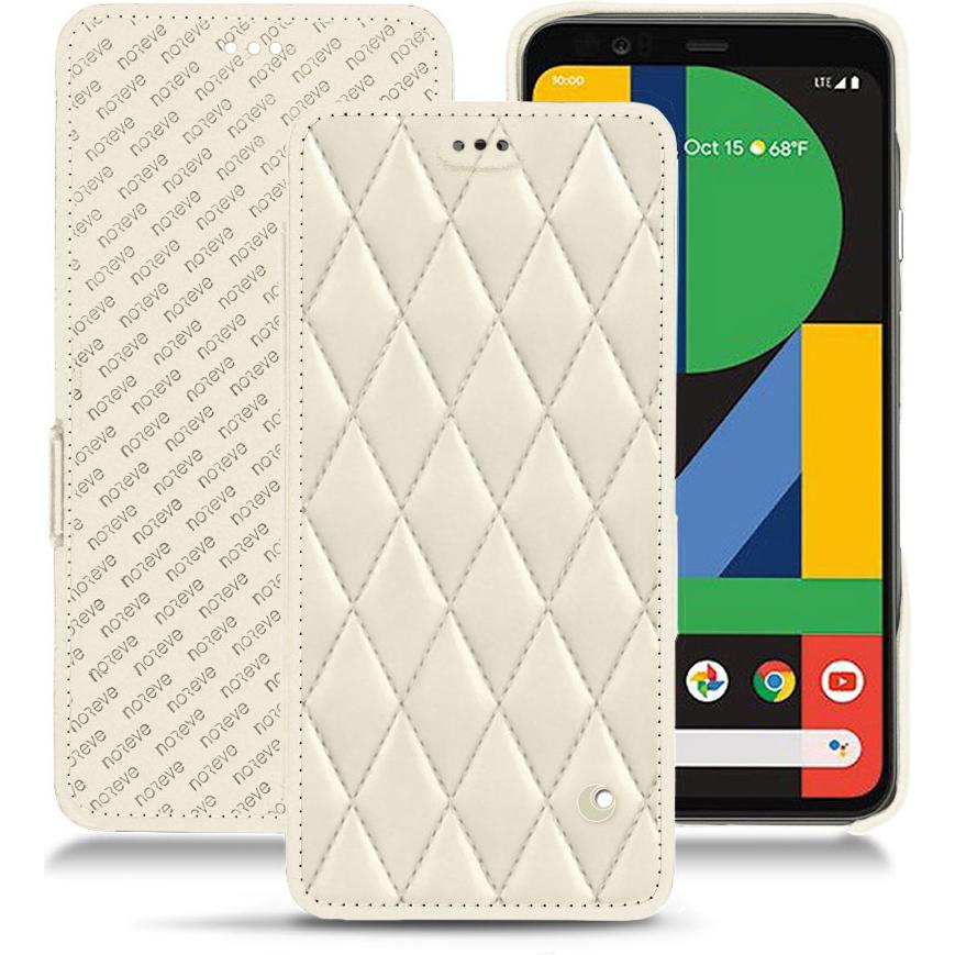 Noreve Lederschutzhülle horizontal (Google Pixel 4 XL), Smartphone Hülle, Weiss
