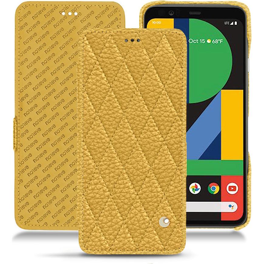 Noreve Lederschutzhülle horizontal (Google Pixel 4 XL), Smartphone Hülle, Orange