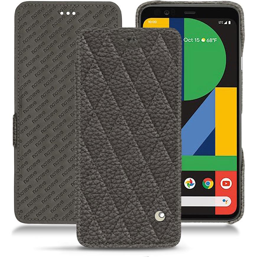 Noreve Lederschutzhülle horizontal (Google Pixel 4 XL), Smartphone Hülle, Grau