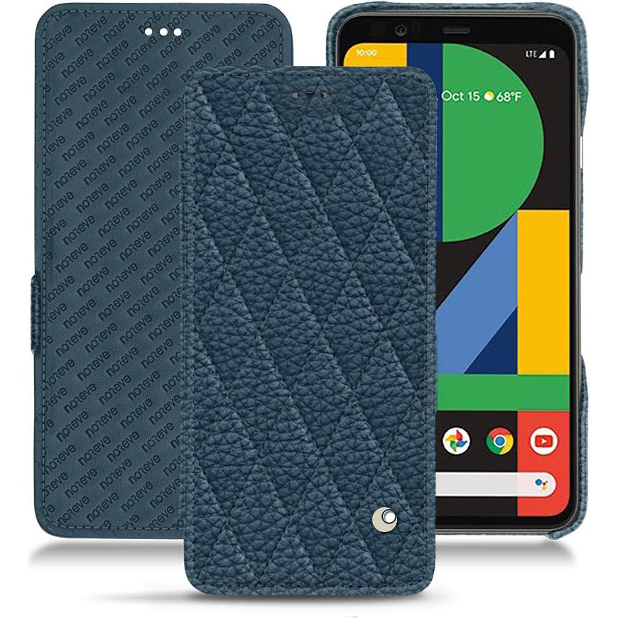 Noreve Lederschutzhülle horizontal (Google Pixel 4 XL), Smartphone Hülle, Blau