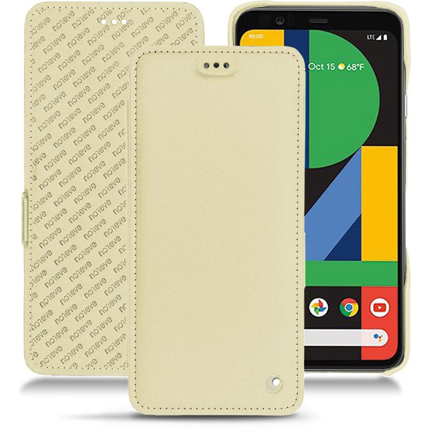 Noreve Lederschutzhülle horizontal (Google Pixel 4), Smartphone Hülle, Beige