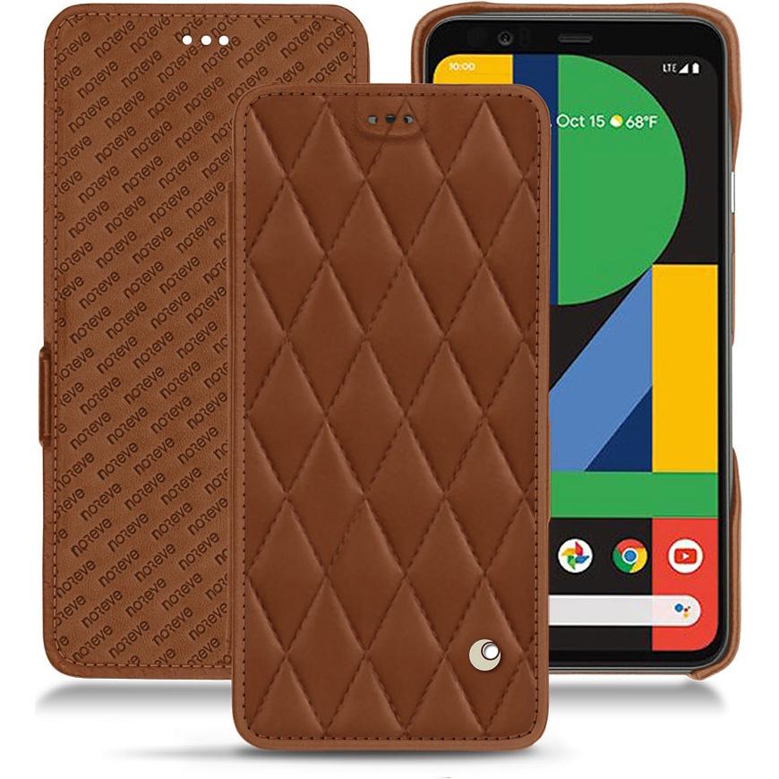 Noreve Lederschutzhülle horizontal (Google Pixel 4 XL), Smartphone Hülle, Braun