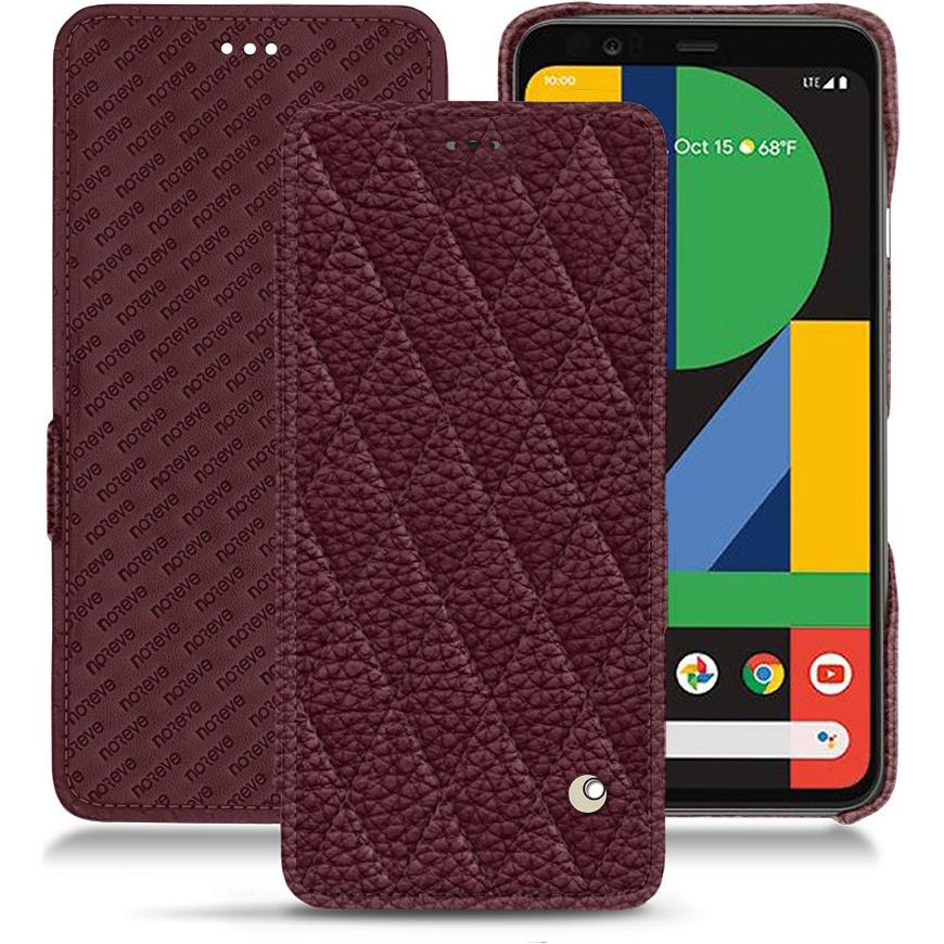 Noreve Lederschutzhülle horizontal (Google Pixel 4 XL), Smartphone Hülle, Violett