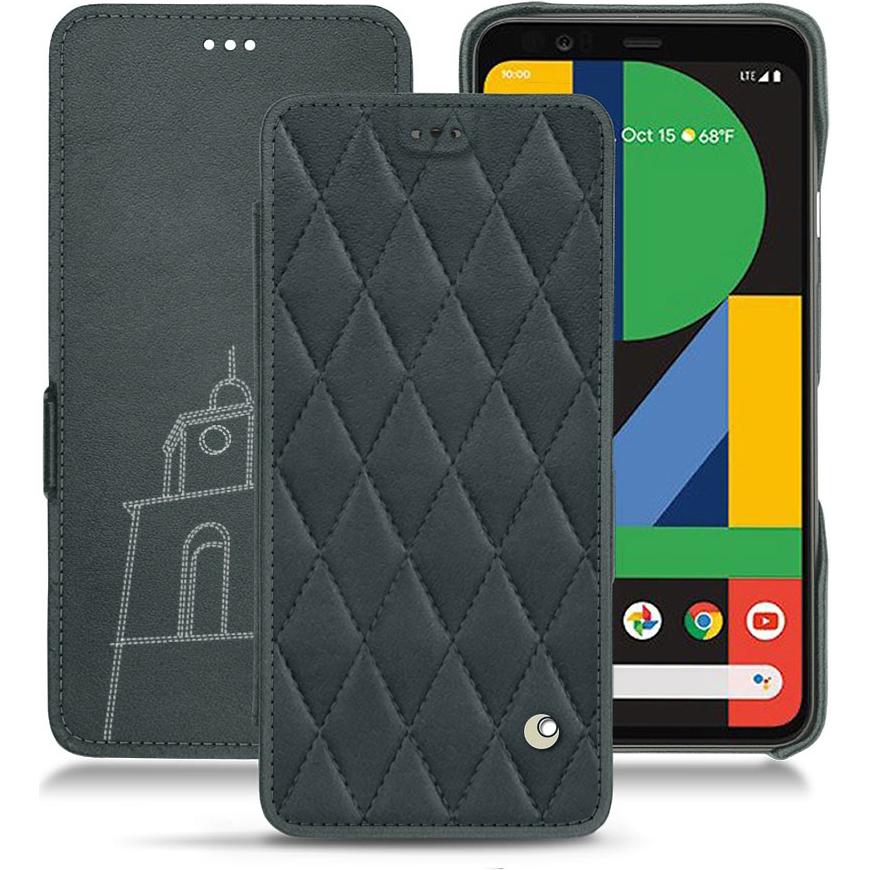 Noreve Lederschutzhülle horizontal (Google Pixel 4 XL), Smartphone Hülle, Blau