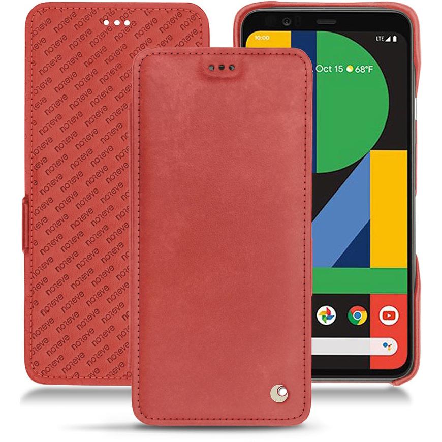 Noreve Lederschutzhülle horizontal (Google Pixel 4 XL), Smartphone Hülle, Rot