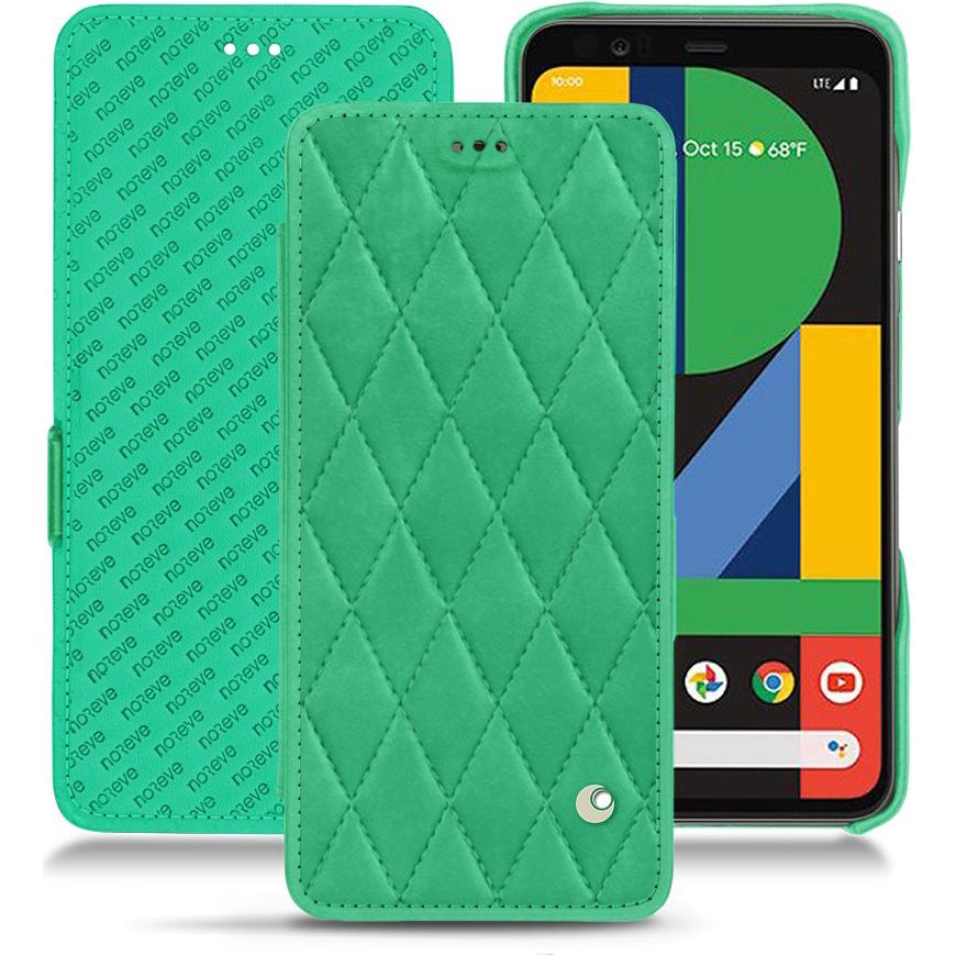 Noreve Lederschutzhülle horizontal (Google Pixel 4 XL), Smartphone Hülle, Grün