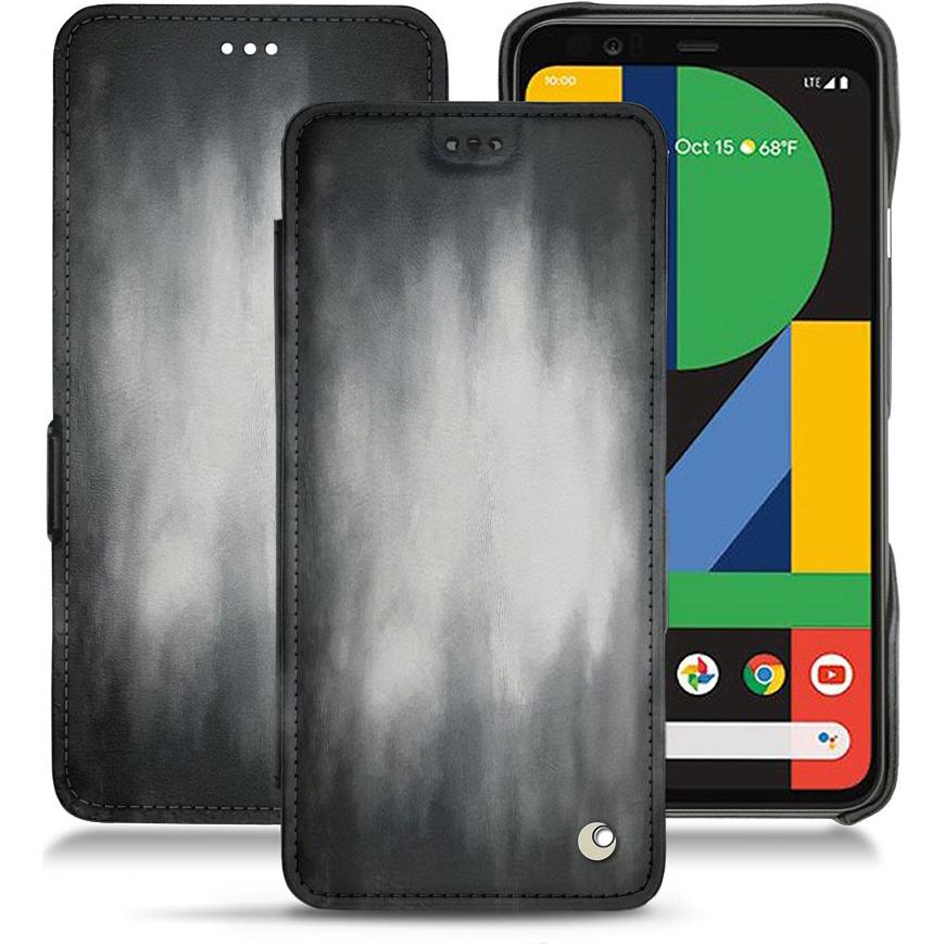 Noreve Lederschutzhülle horizontal (Google Pixel 4 XL), Smartphone Hülle, Grau