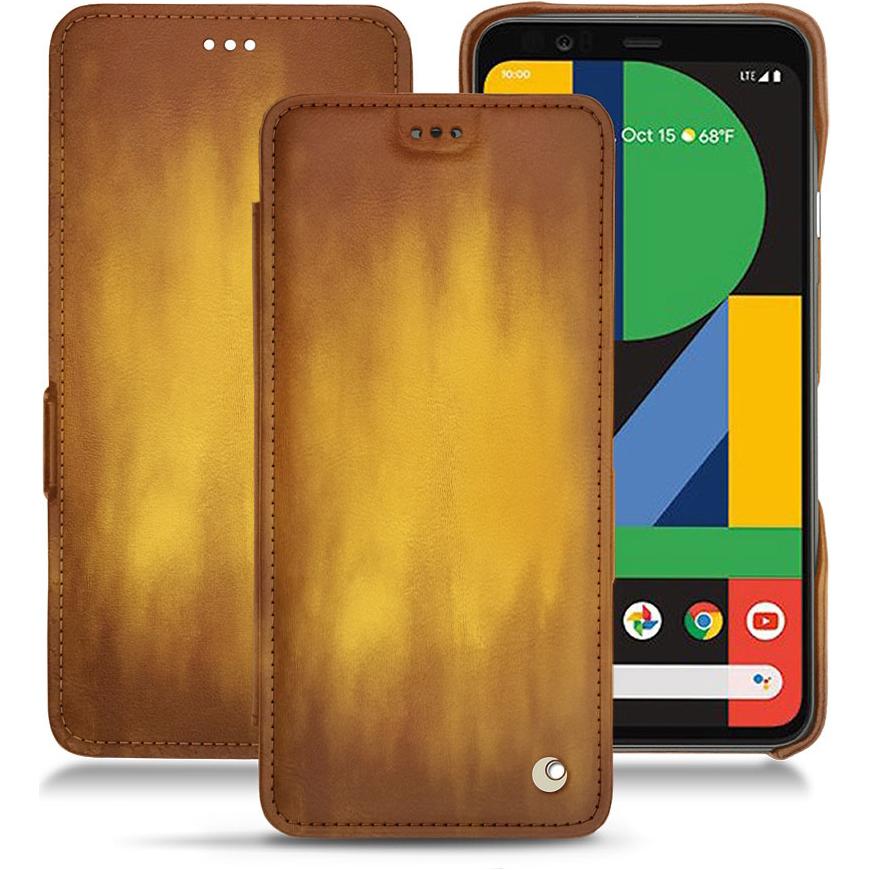 Noreve Lederschutzhülle horizontal (Google Pixel 4 XL), Smartphone Hülle, Gold