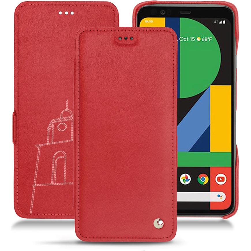 Noreve Lederschutzhülle horizontal (Google Pixel 4 XL), Smartphone Hülle, Rot