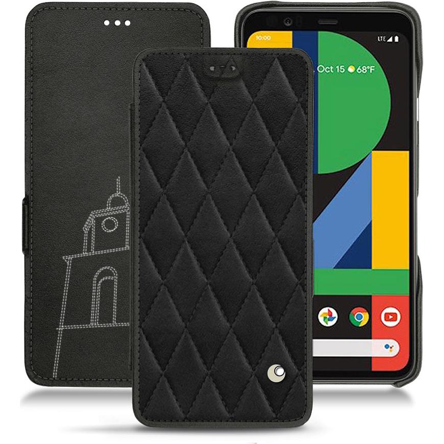Thumbnail - Noreve Lederschutzhülle horizontal (Google Pixel 4 XL), Smartphone Hülle, Schwarz
