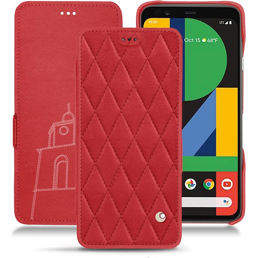 Thumbnail - Noreve Lederschutzhülle horizontal (Google Pixel 4 XL), Smartphone Hülle, Rot