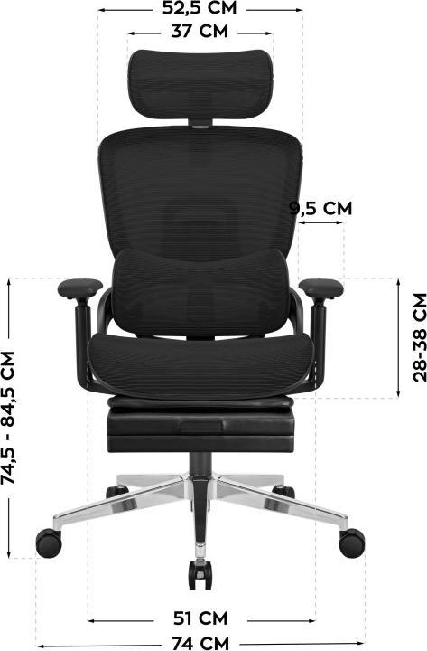 Actual product image Mark Adler Fotel ergonomiczny z podnóżkiem Expert 9.3 Black