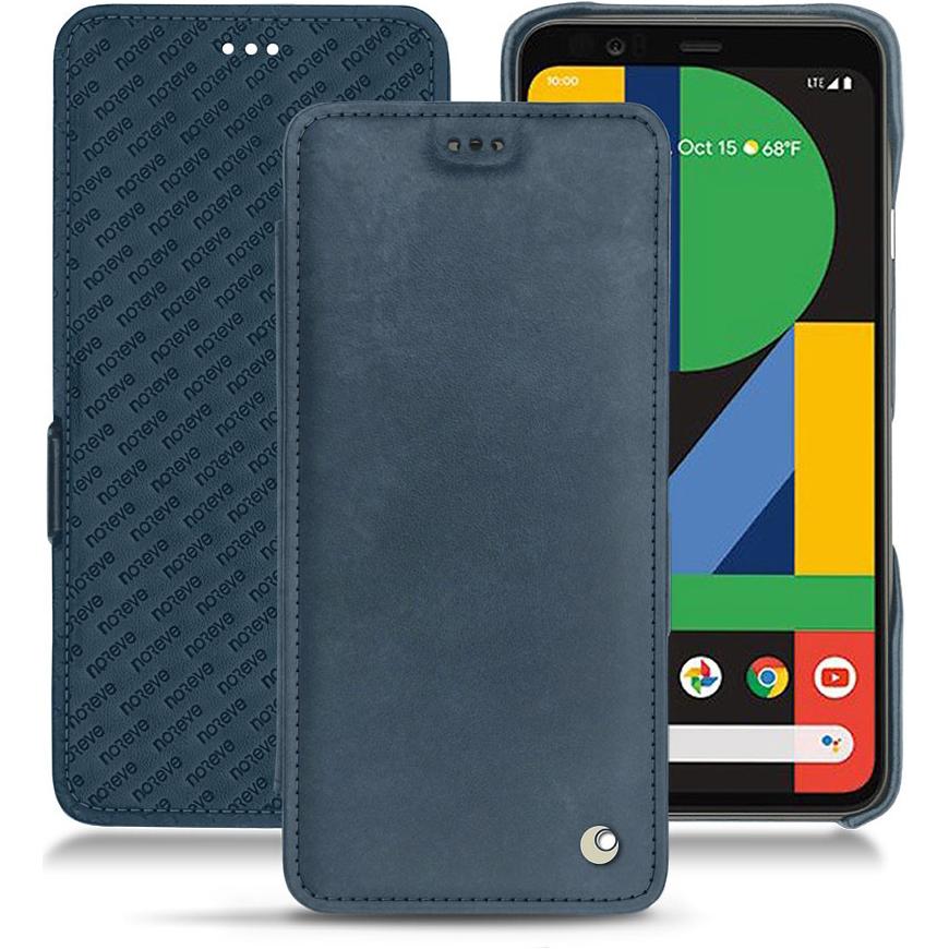 Noreve Lederschutzhülle horizontal (Google Pixel 4), Smartphone Hülle, Blau